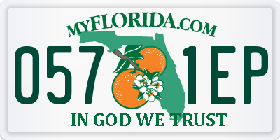 FL license plate 0571EP