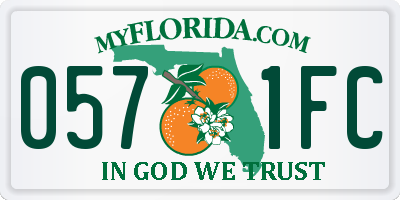 FL license plate 0571FC
