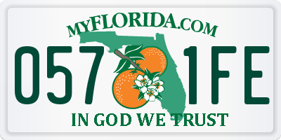 FL license plate 0571FE