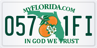 FL license plate 0571FI