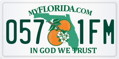 FL license plate 0571FM