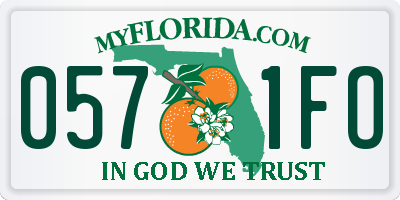 FL license plate 0571FO