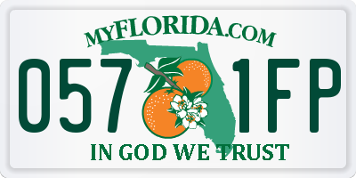 FL license plate 0571FP