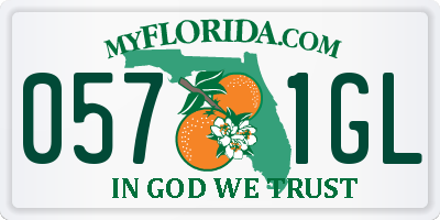 FL license plate 0571GL