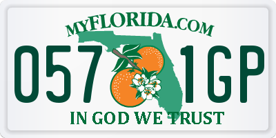 FL license plate 0571GP