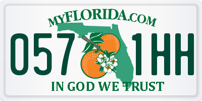 FL license plate 0571HH