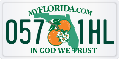 FL license plate 0571HL