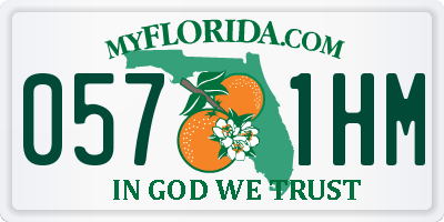 FL license plate 0571HM
