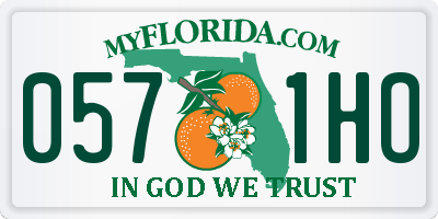 FL license plate 0571HO