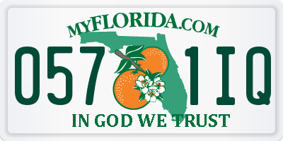 FL license plate 0571IQ