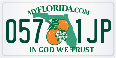 FL license plate 0571JP