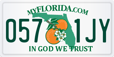 FL license plate 0571JY