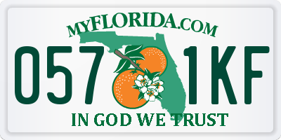 FL license plate 0571KF