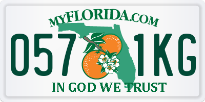 FL license plate 0571KG