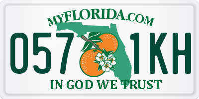 FL license plate 0571KH