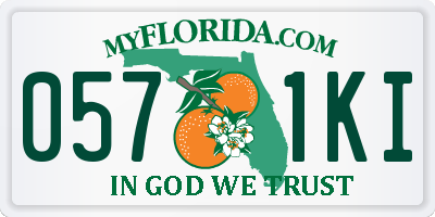 FL license plate 0571KI