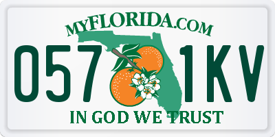 FL license plate 0571KV