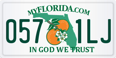 FL license plate 0571LJ