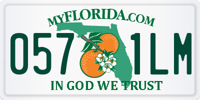 FL license plate 0571LM