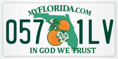 FL license plate 0571LV