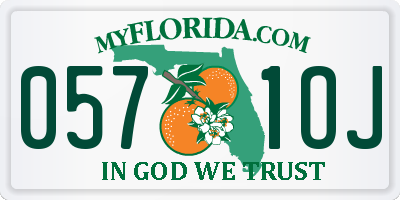 FL license plate 0571OJ