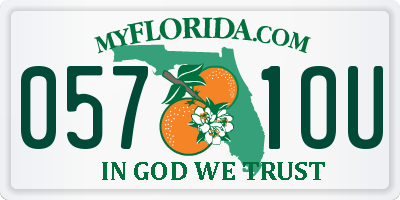 FL license plate 0571OU