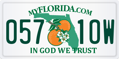 FL license plate 0571OW