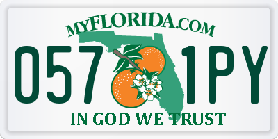 FL license plate 0571PY