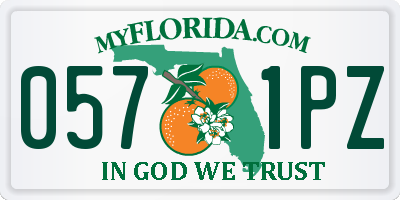 FL license plate 0571PZ