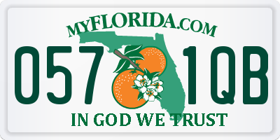 FL license plate 0571QB