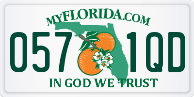 FL license plate 0571QD
