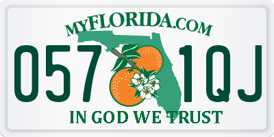 FL license plate 0571QJ