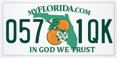 FL license plate 0571QK