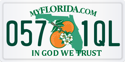 FL license plate 0571QL