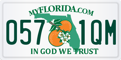 FL license plate 0571QM