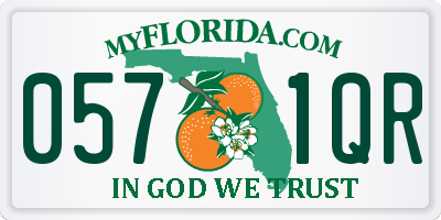 FL license plate 0571QR