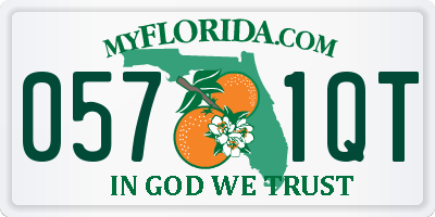 FL license plate 0571QT