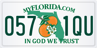FL license plate 0571QU