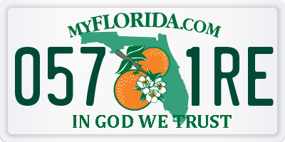 FL license plate 0571RE