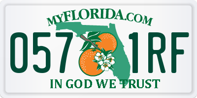 FL license plate 0571RF