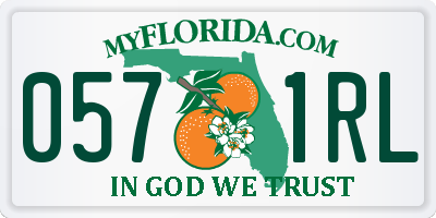 FL license plate 0571RL