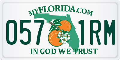 FL license plate 0571RM