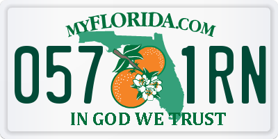 FL license plate 0571RN