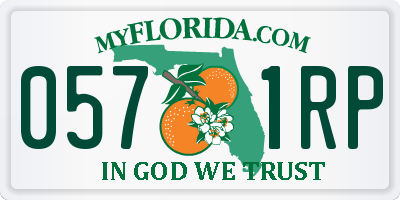 FL license plate 0571RP