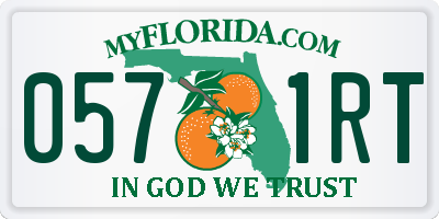 FL license plate 0571RT
