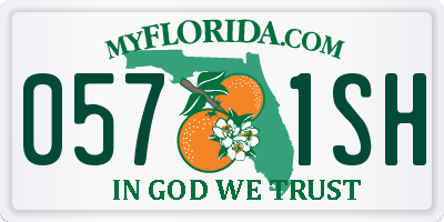 FL license plate 0571SH