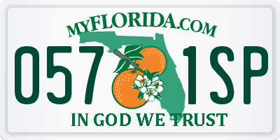 FL license plate 0571SP