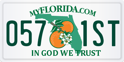 FL license plate 0571ST