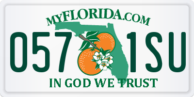 FL license plate 0571SU