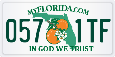 FL license plate 0571TF